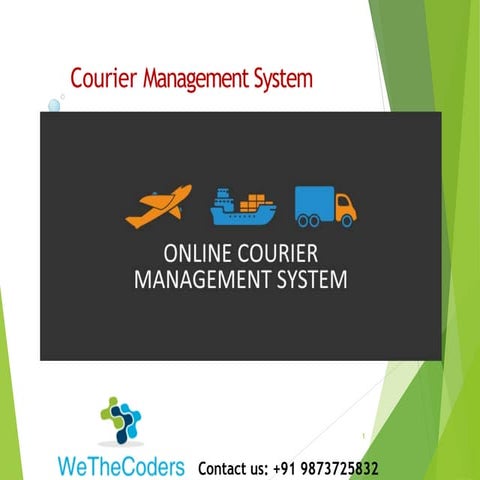 Online Courier Management System | PPT