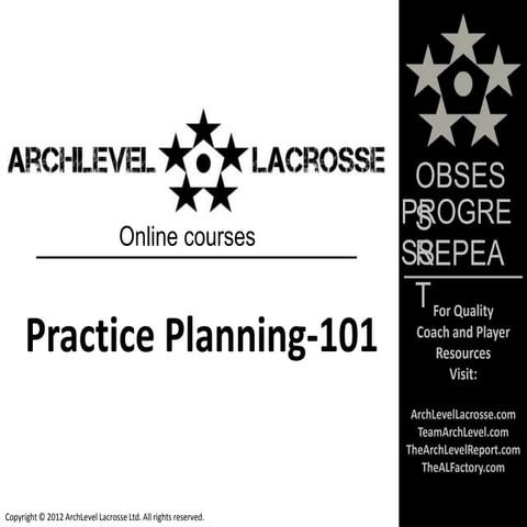 Online course   practice planning