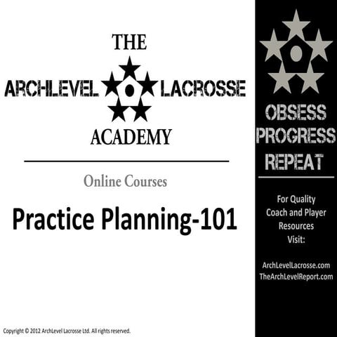 Practice Planning 101 - Lacrosse