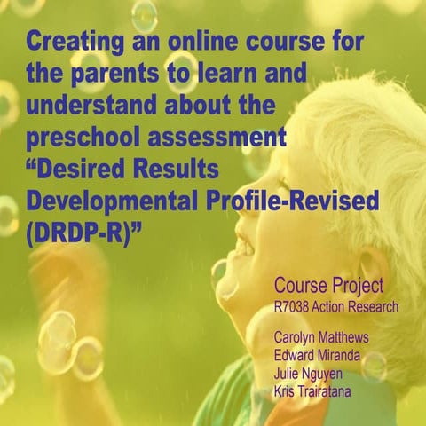 Online Course For Parents To Understand Preschool Children