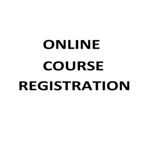Online course registration diagrams
