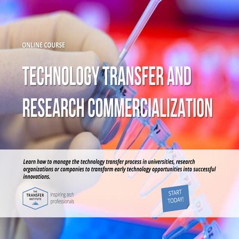 Online course Technology Transfer and Research Commercialization