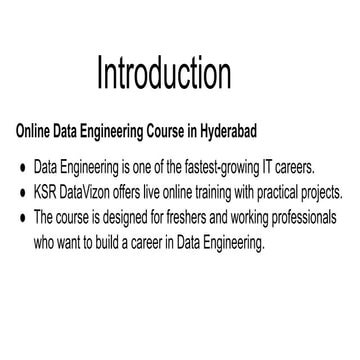 Online Data Engineering Course Hyderabad | PPTX