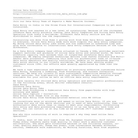 Offline data entry | TXT