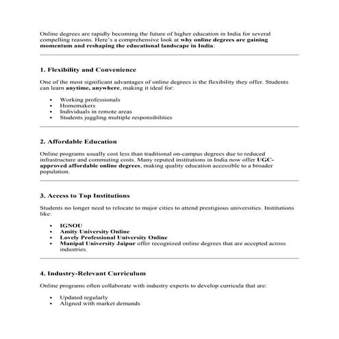 Why Online Degrees Are the Future of Higher Education in India?