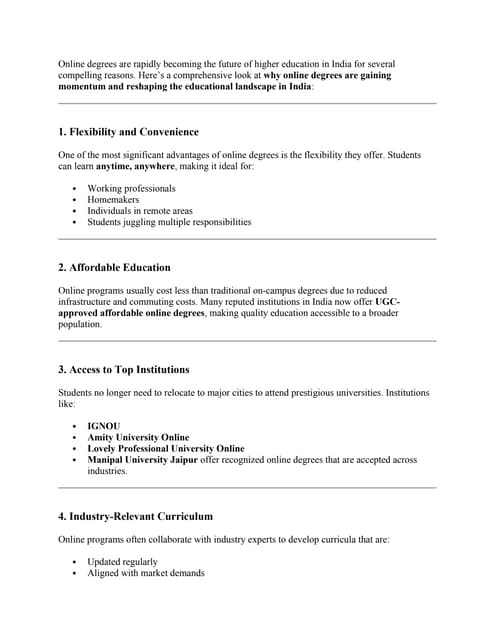 Challenges and Opportunities for Online Education in India | PDF