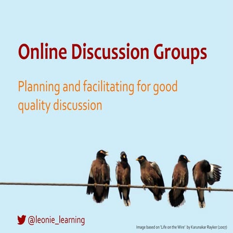 Online Discussion Groups - 2019 update