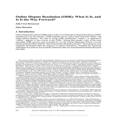 Online dispute resolution