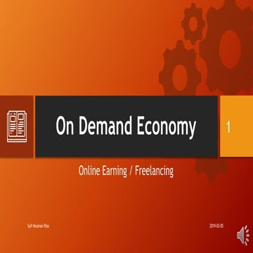 Online Earning - On Demand Economy - Freelancer Ship -lec 01