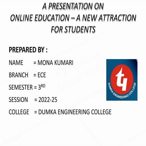 online education ppt | PPT