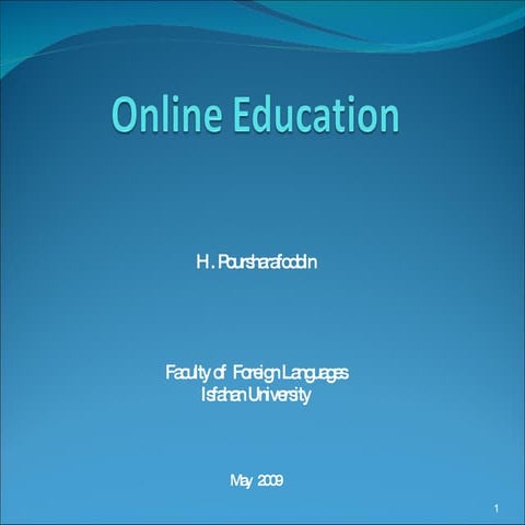 Online Education By Hamed Poursharafoddin حامدپورشرف الدین