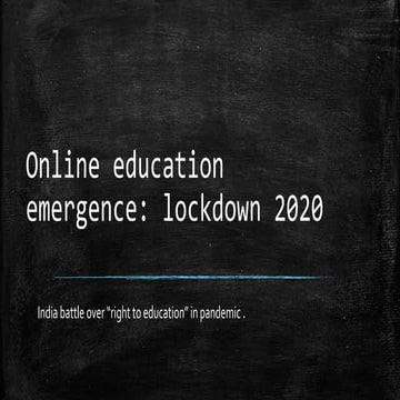 Online education 2020