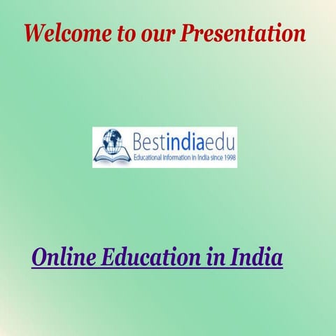 Online education in india