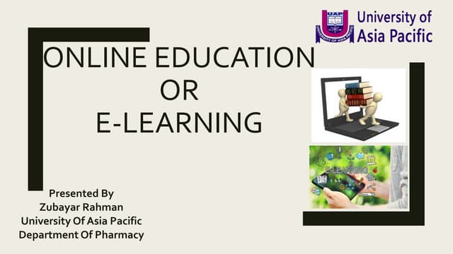 Online education or e learning