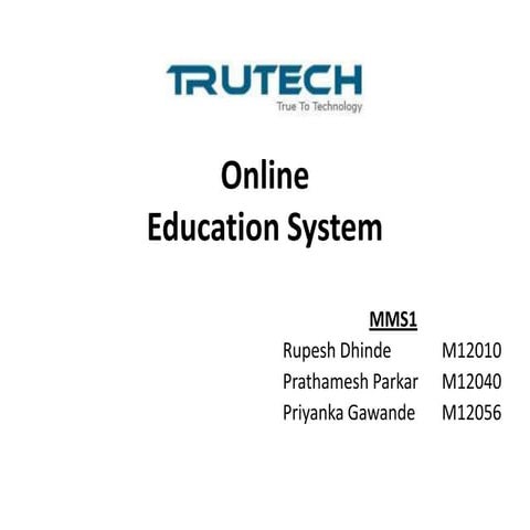 Online education system