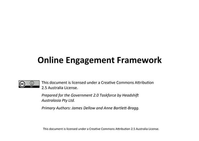 Gov 2.0 Taskforce - Online Engageme...