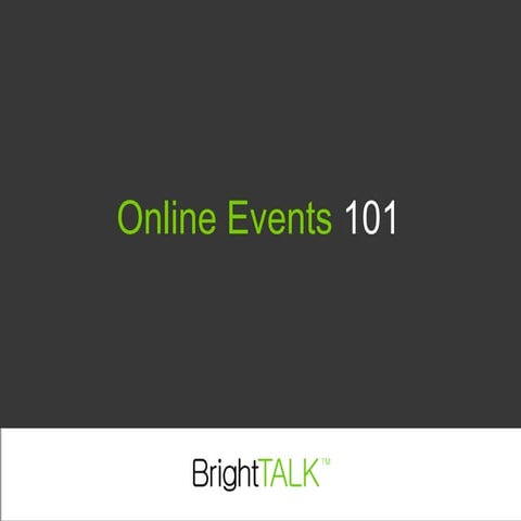 Online Events 101