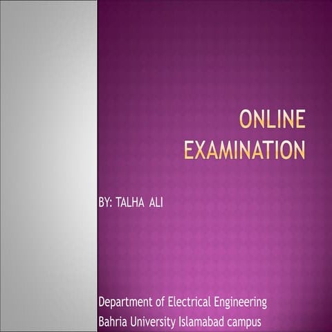 Online examination system