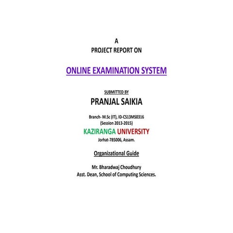 Online examination system