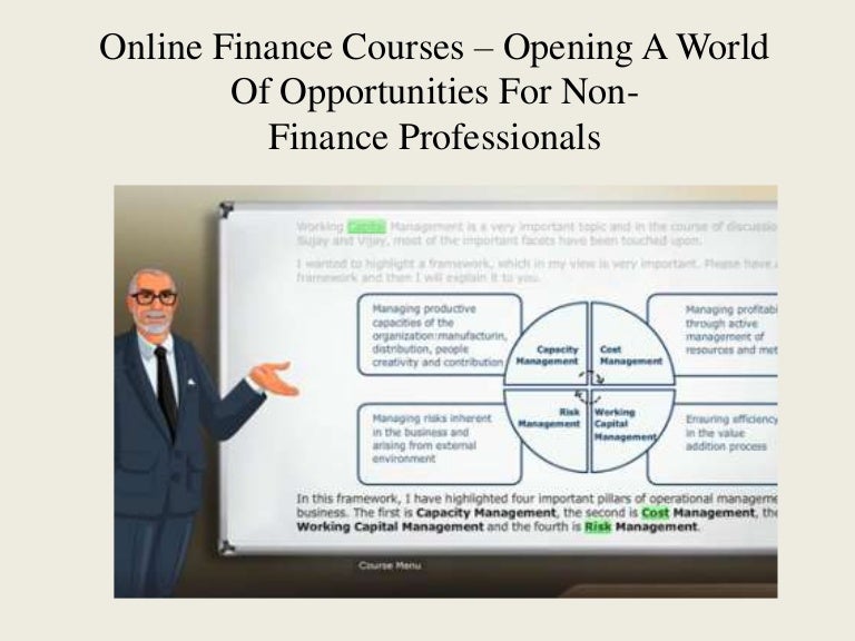 Online finance courses opening a world of