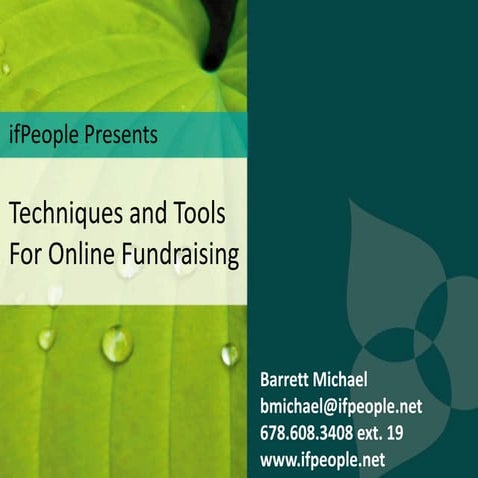 Webinar: Online Fundraising