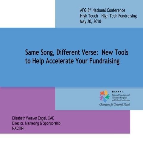 Same Song Different Verse: New Tools to Help Accelerate Your Fundraising