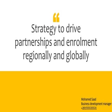 Online higher education business plan  mohamed saad