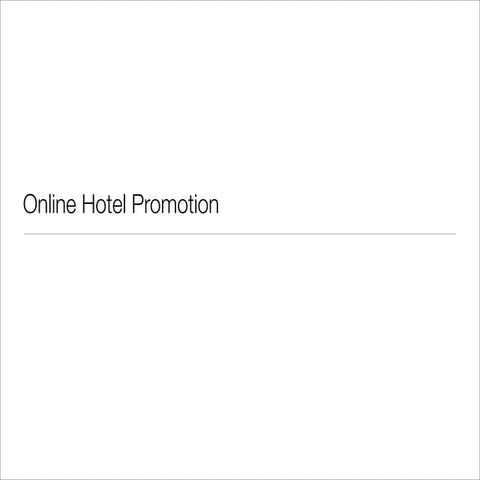 Online hotel promotion