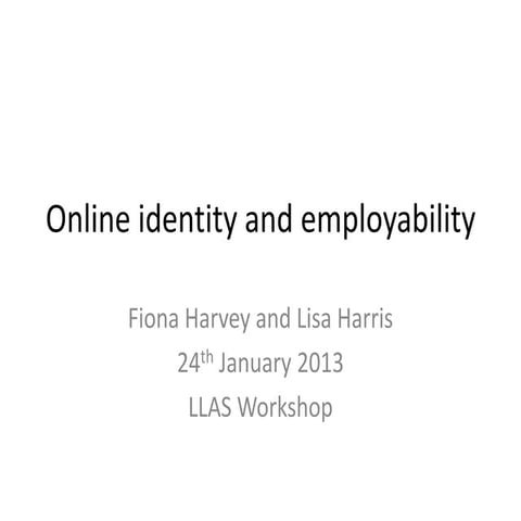 Online identity and employability 