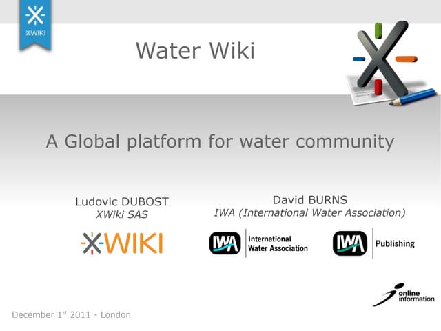 Water Wiki, a global platform for water community