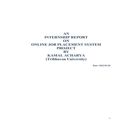 Online job placement system project report.pdf