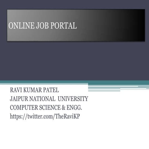Online job portal