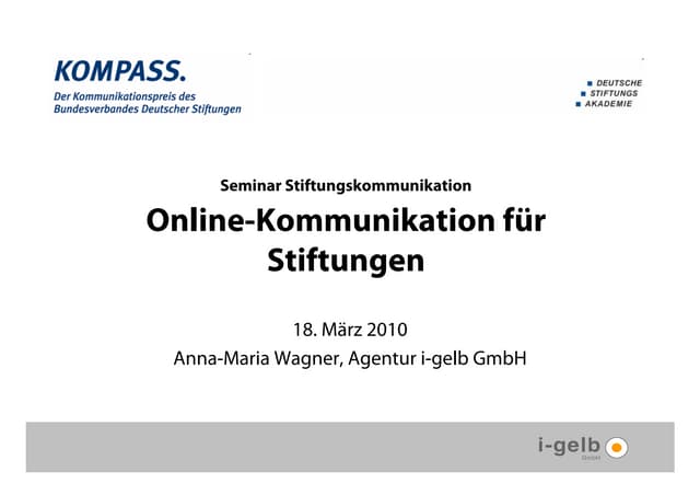 Online-Kommunikation für Stiftungen