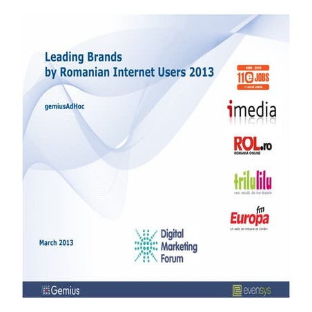 Online Leading Brands in Romania 2013