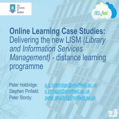 Online Learning Case Studies