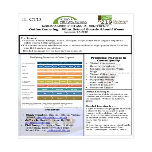 Online learning handout 2012