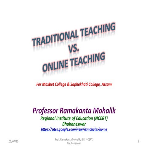 Online learning vs. traditional learning