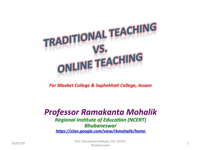 Online learning vs. traditional learning