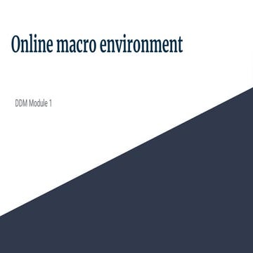 Online macro environment, The digital marketing environment