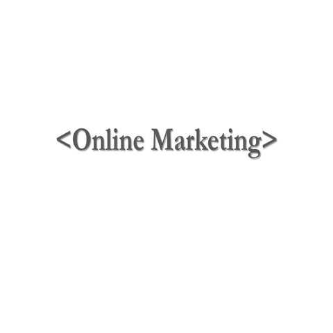 Online marketing