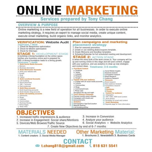 Online marketing