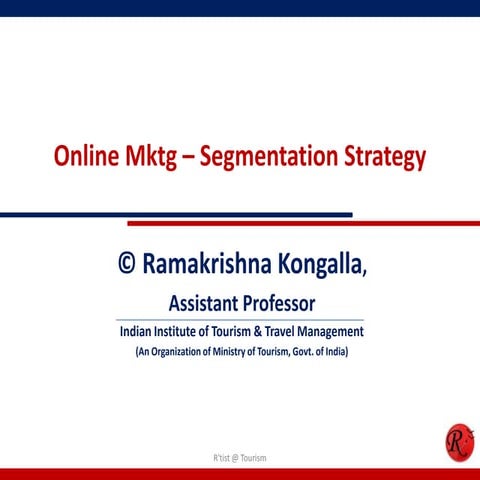 Online marketing segmentation strategy