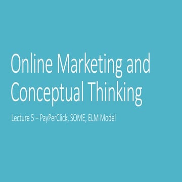 Online Marketing and Conceptual Thinking   college 5 - Pay Per Click, Social ...