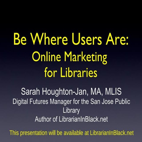 Online Marketing for Libraries