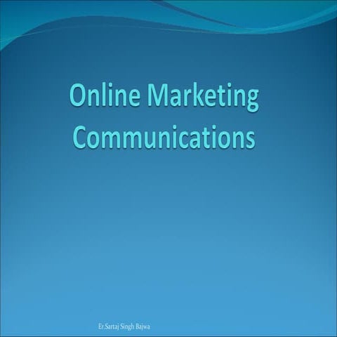 Online marketing communications