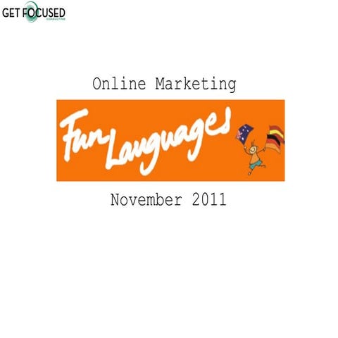 Online marketing presentation for lcf clubs au sept 2012