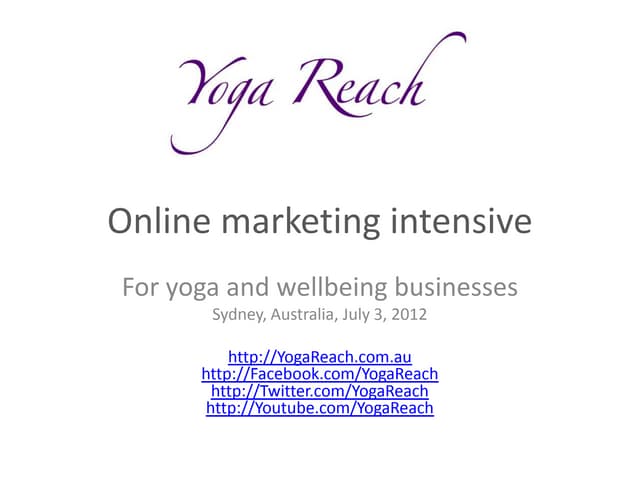 Online marketing for yoga & wellbeing professionals