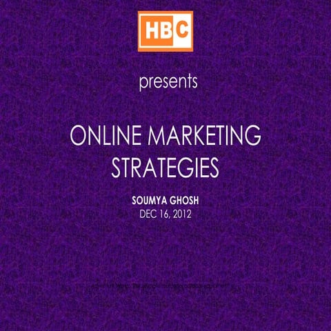 Online marketing strategies