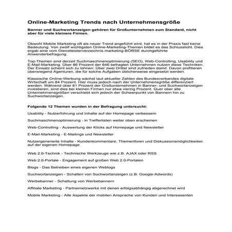 Online Marketing Trends