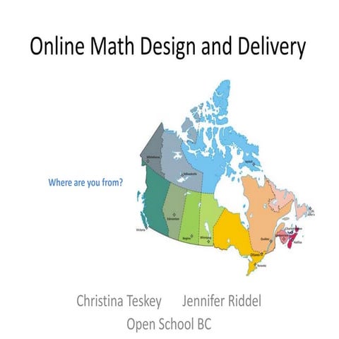 Online math design and delivery